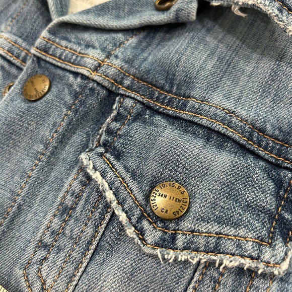 Current/Elliott The Mechanic Jean Jacket Denim Size 0 - Picture 11 of 14